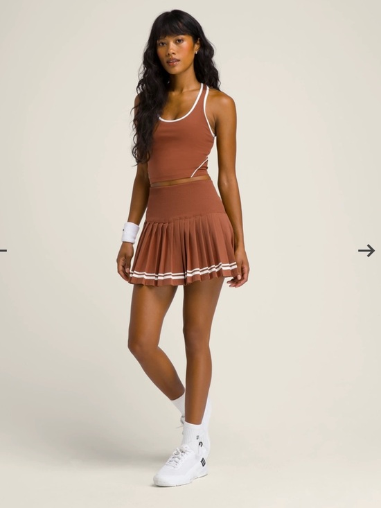 Wilson Midtown Tennis Skirt Bronze Burnt Orange XS - Picture 5 of 16